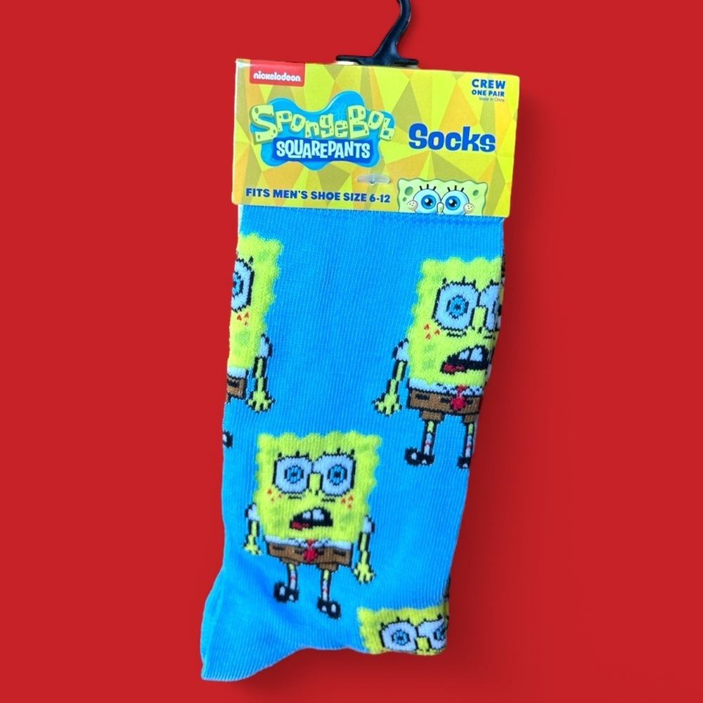 Nickelodeon SpongeBob SquarePants Men's Blue Socks - Picture 1 of 1